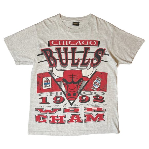 1992 Chicago Bulls World Champions AOP Tee L - Picture 1 of 9